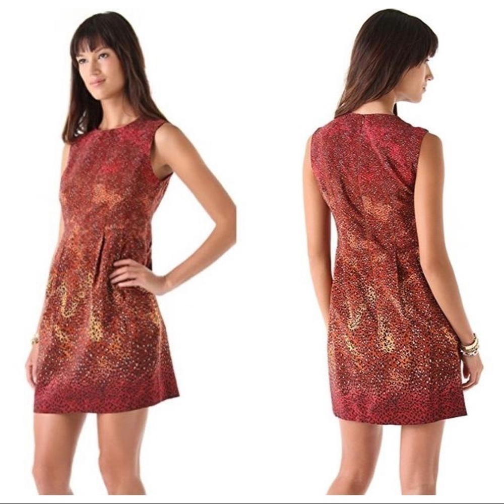 Nanette Lepore Women's Firefly Satin Mini Dress Cocktail Pockets Sleeveless 0